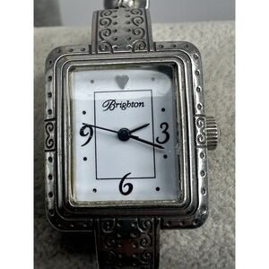 Brighton Cherry Hill Ladies Watch New Battery 23MM 8.75" Silver Tone C100